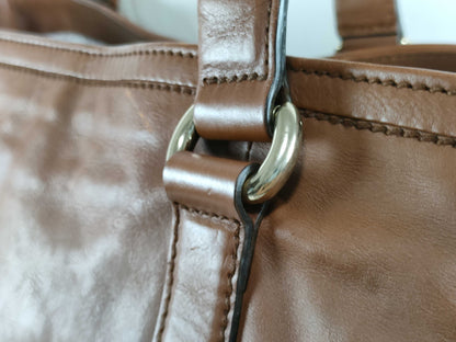 GUCCI Interlocking Tote Bag All Leather Boston Bag