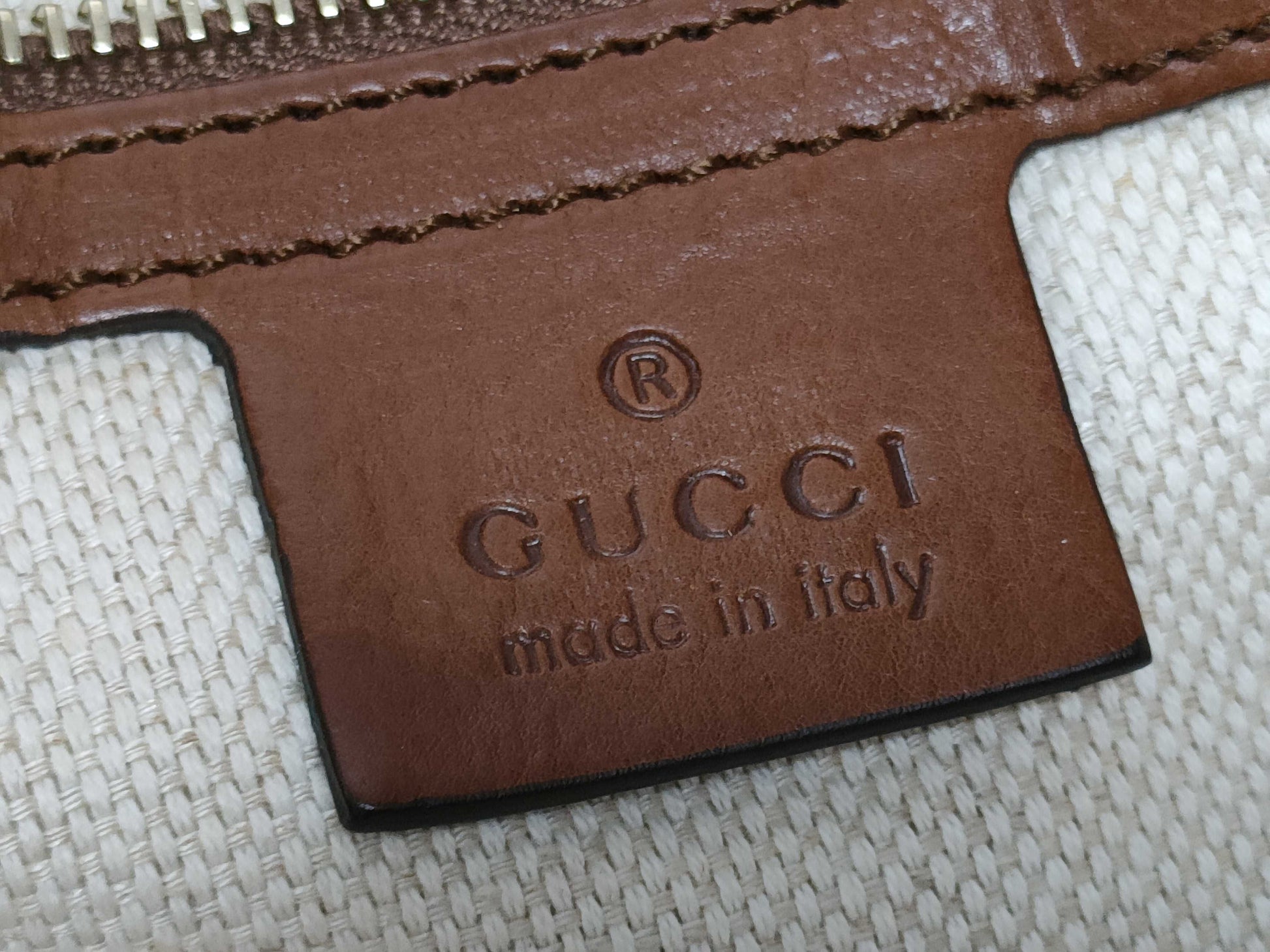 GUCCI Interlocking Tote Bag All Leather Boston Bag