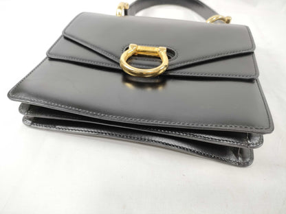 CELINE Gancini double flap handbag