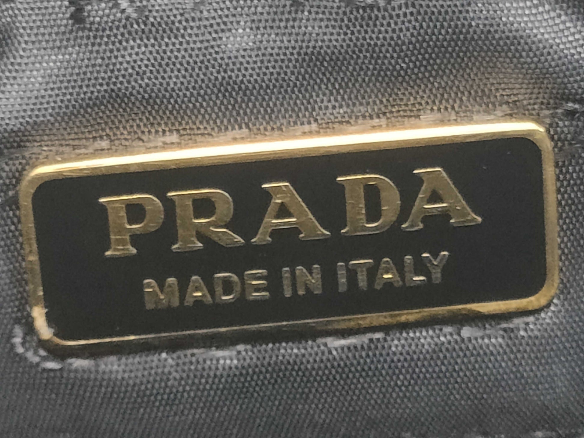 PRADA Prada Denim Embroidered Drawstring Handbag and Other Accessories
