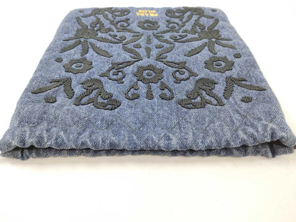 PRADA Prada Denim Embroidered Drawstring Handbag and Other Accessories