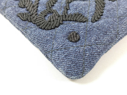 PRADA Prada Denim Embroidered Drawstring Handbag and Other Accessories