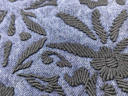 PRADA Prada Denim Embroidered Drawstring Handbag and Other Accessories