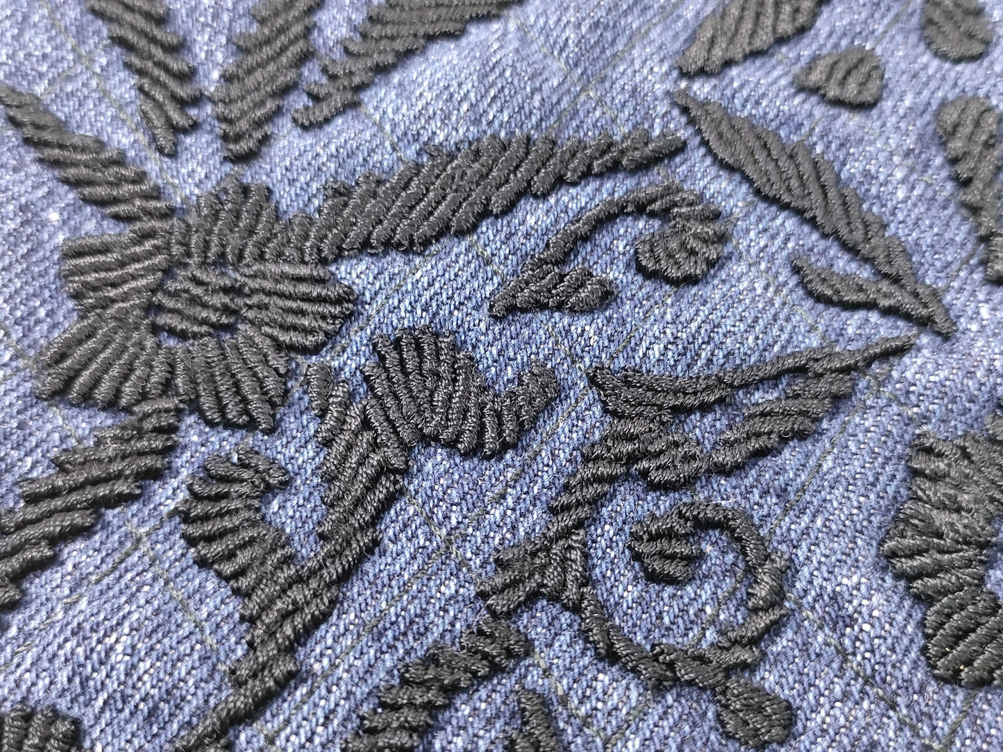 PRADA Prada Denim Embroidered Drawstring Handbag and Other Accessories