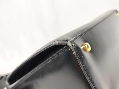 CELINE Gancini Box Calf Shoulder Bag