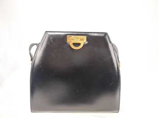 CELINE Gancini Box Calf Shoulder Bag