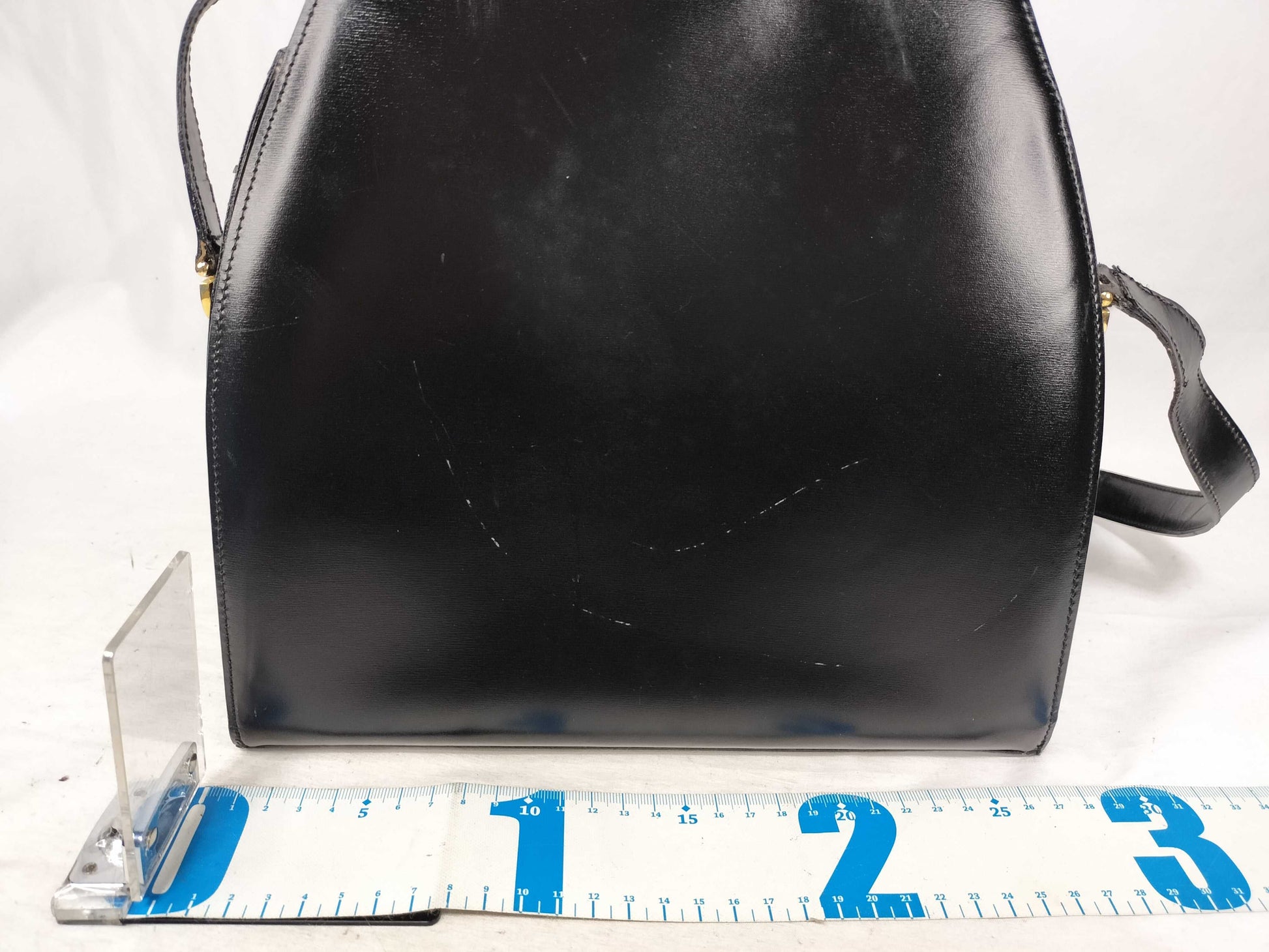 CELINE Gancini Box Calf Shoulder Bag