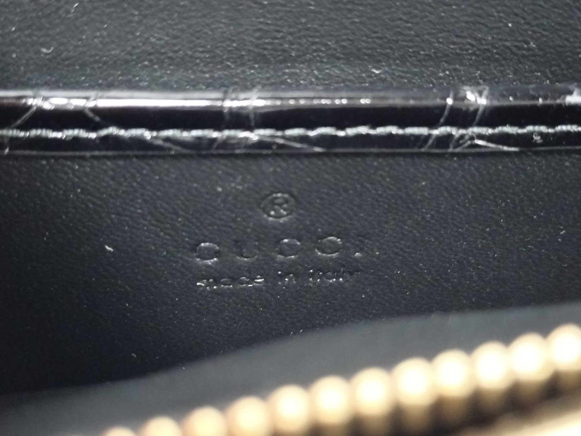 GUCCI GG Gucci GG Marmont Shining Crocodile Arm Bag Bag