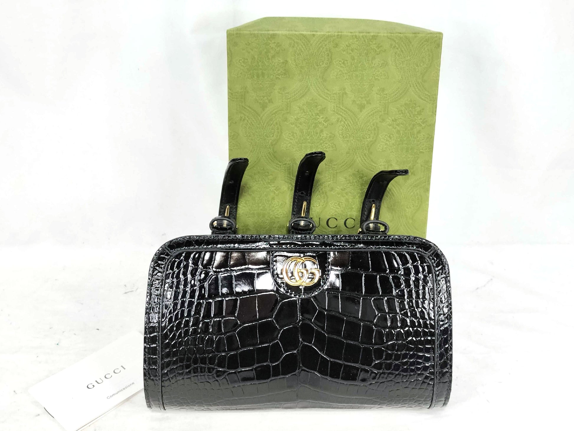GUCCI GG Gucci GG Marmont Shining Crocodile Arm Bag Bag