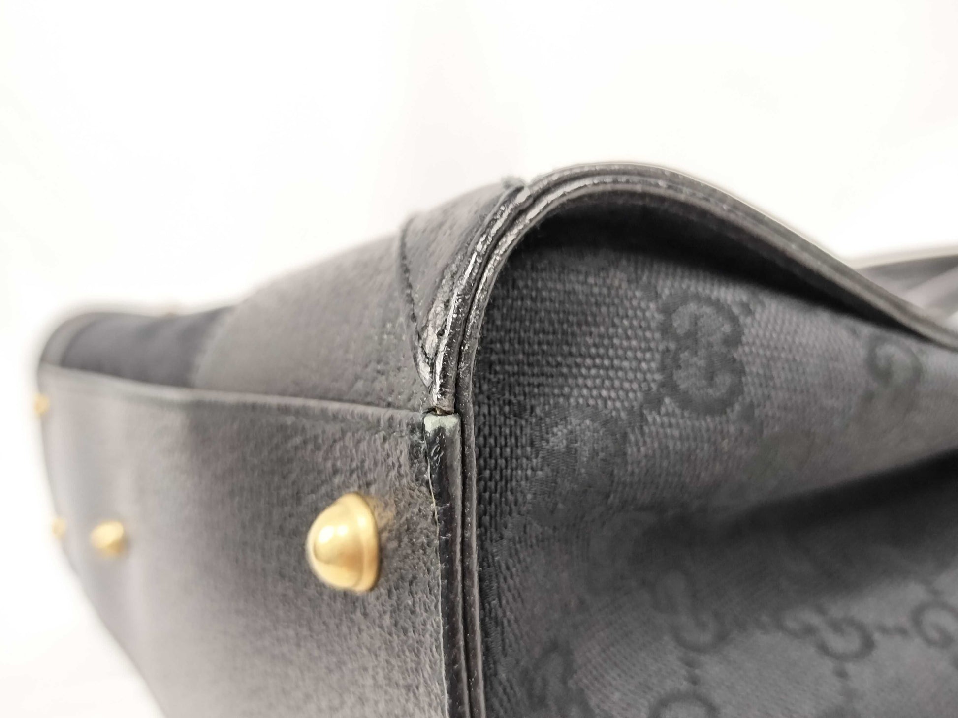 GUCCI GG Canvas Studded Tote Bag