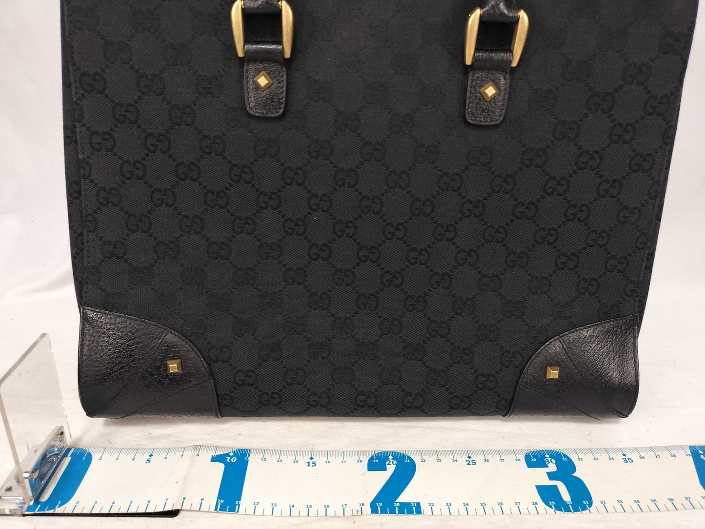 GUCCI GG Canvas Studded Tote Bag