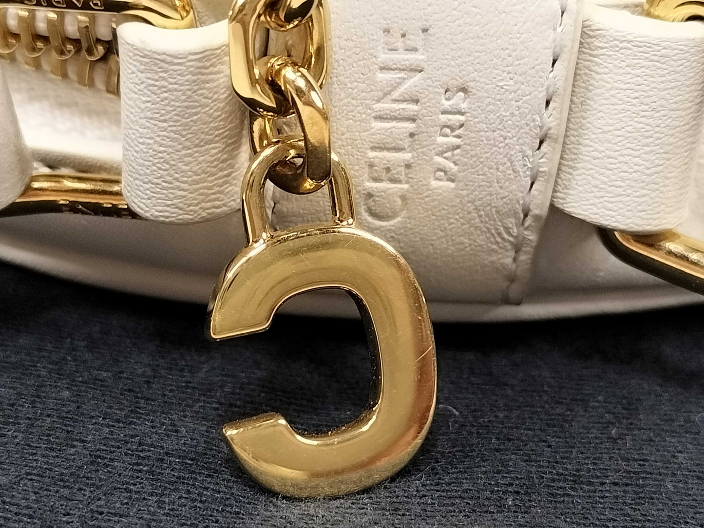 CELINE C Charm Quilted Shoulder Bag