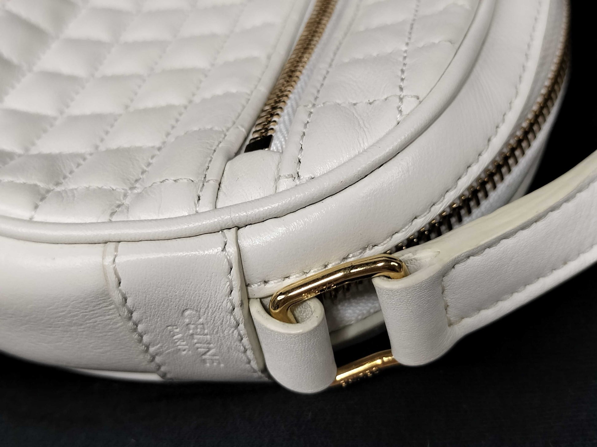 CELINE C Charm Quilted Shoulder Bag
