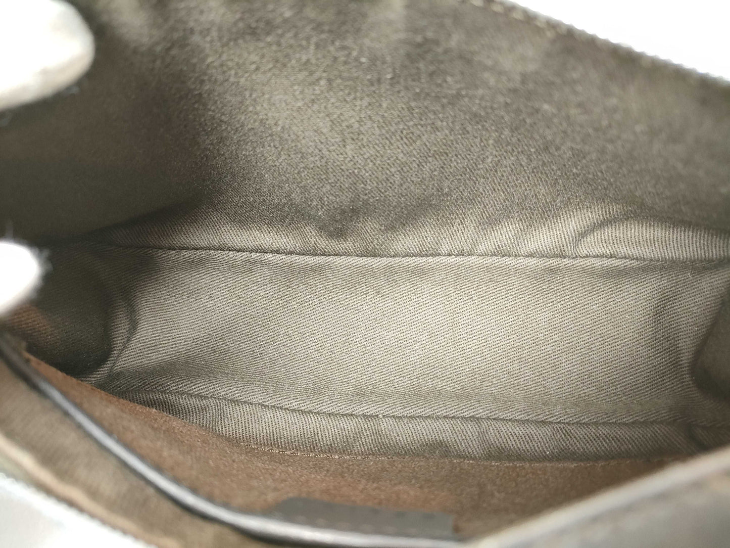 CELINE C Macadam Shoulder Bag, Gray, Handbag