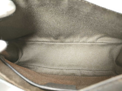 CELINE C Macadam Shoulder Bag, Gray, Handbag