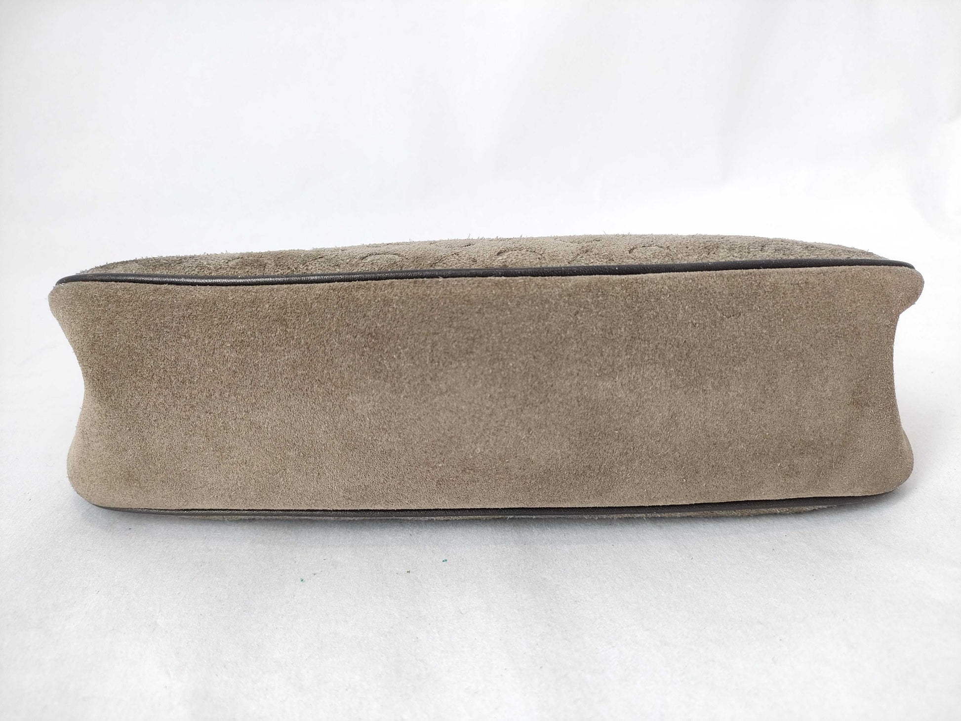 CELINE C Macadam Shoulder Bag, Gray, Handbag
