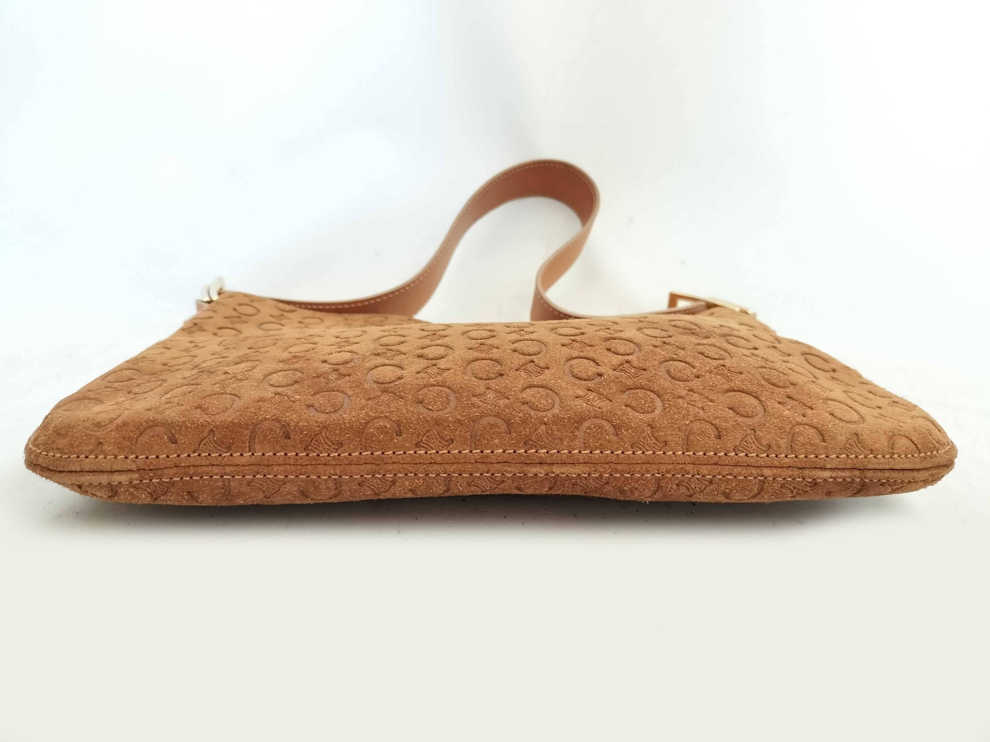 CELINE C Macadam Shoulder Bag Brown