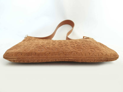CELINE C Macadam Shoulder Bag Brown