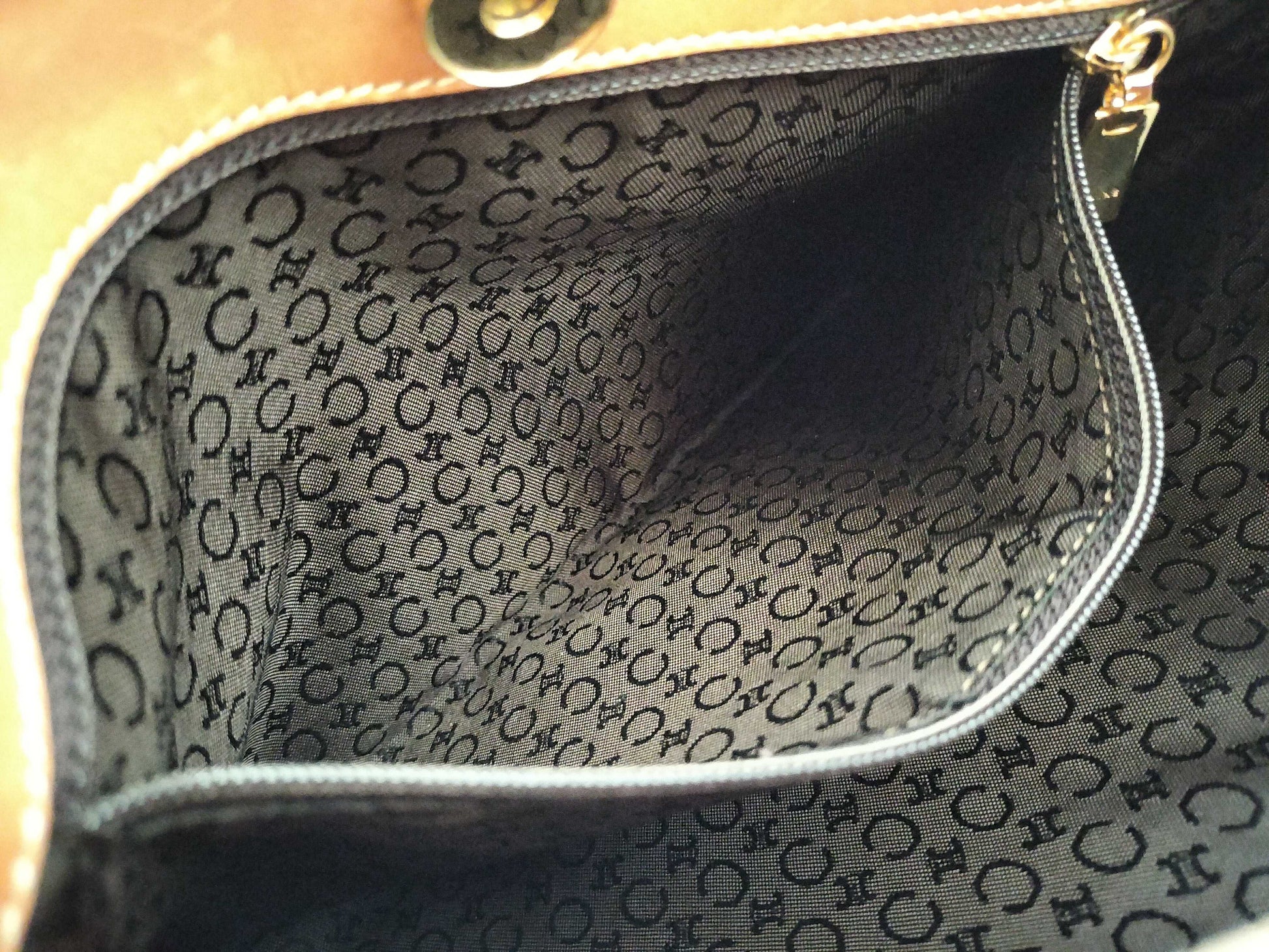 CELINE C Macadam Shoulder Bag Brown