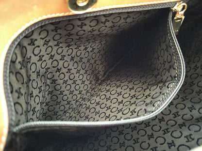 CELINE C Macadam Shoulder Bag Brown