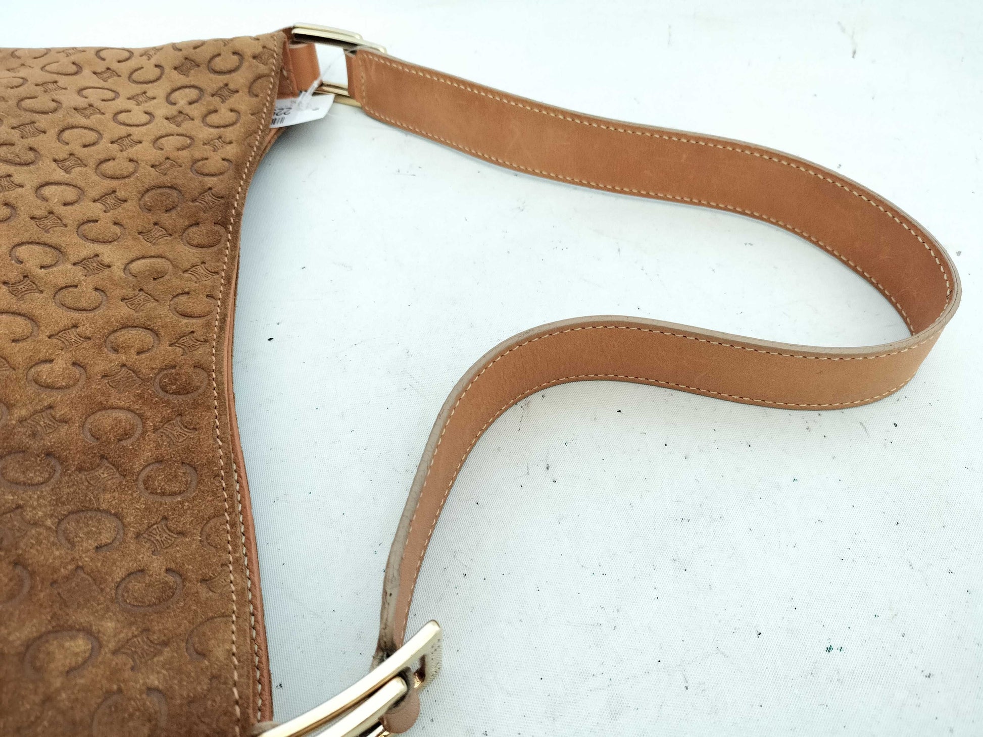 CELINE C Macadam Shoulder Bag Brown