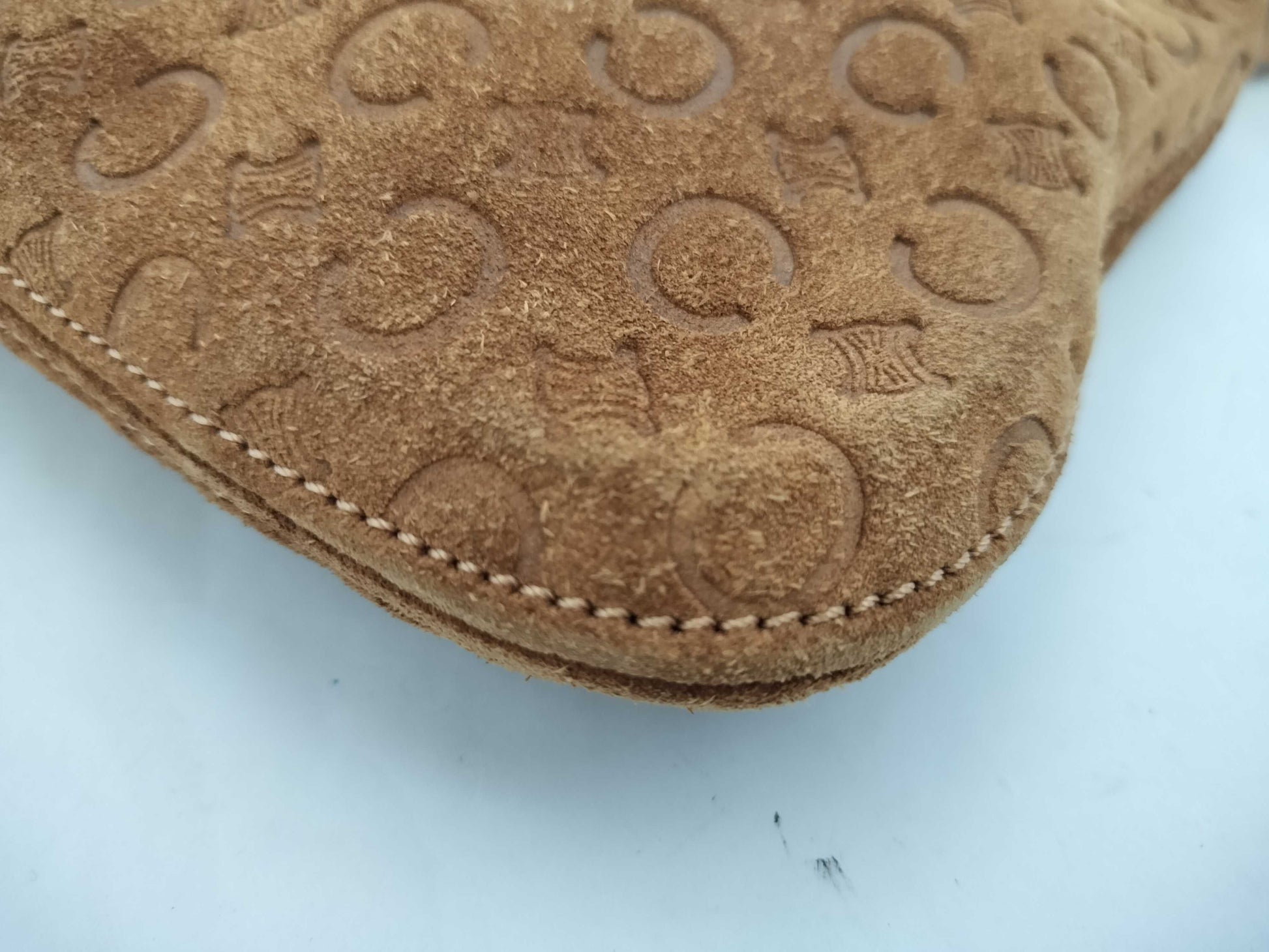 CELINE C Macadam Shoulder Bag Brown