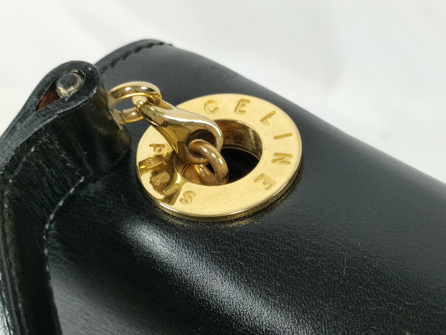 CELINE Gancini Mini Handbag in Box Calf Leather