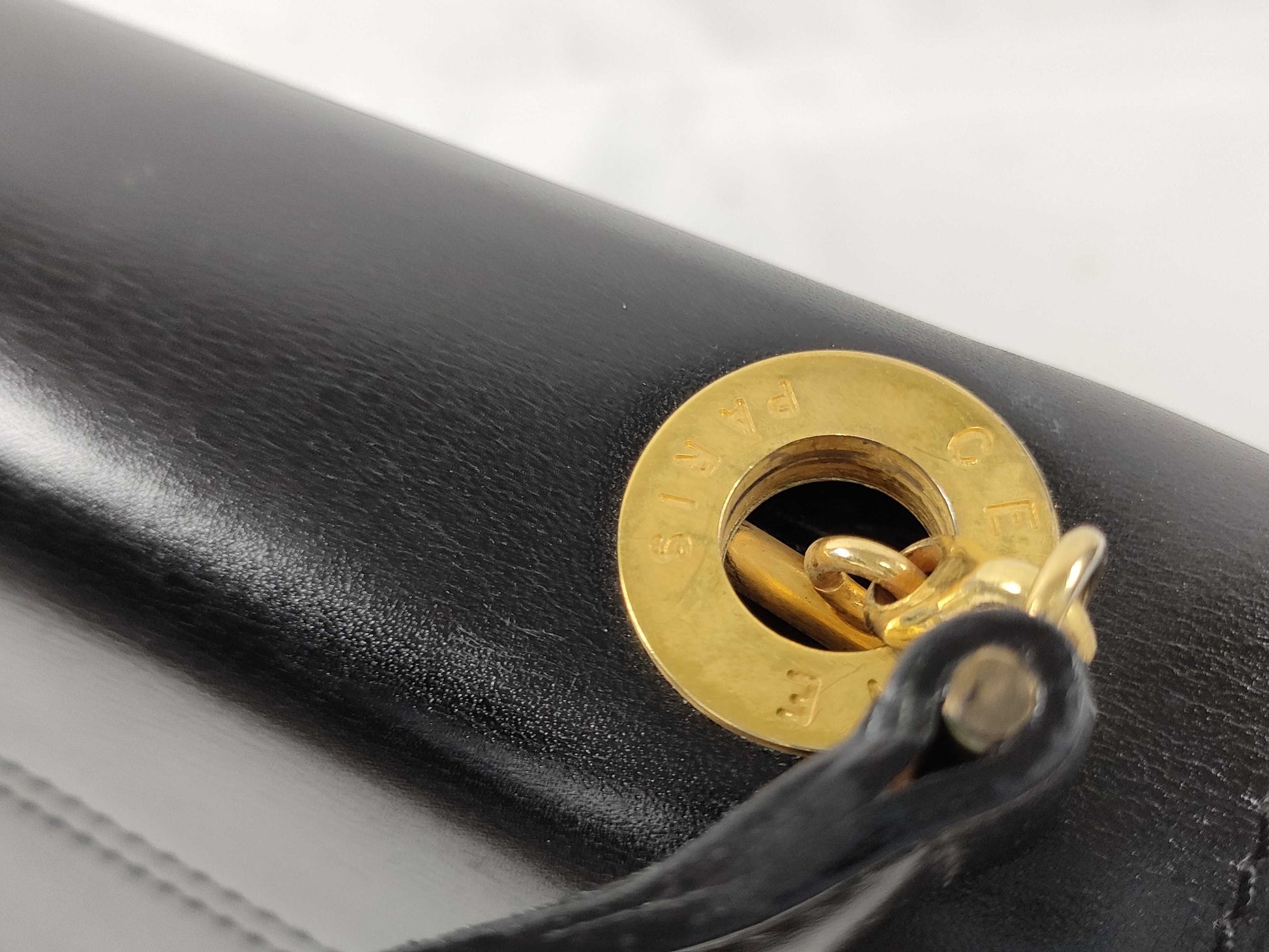 CELINE Gancini Mini Handbag in Box Calf Leather