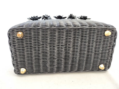 PRADA Wicker Flower 2-way Shoulder Bag/Handbag