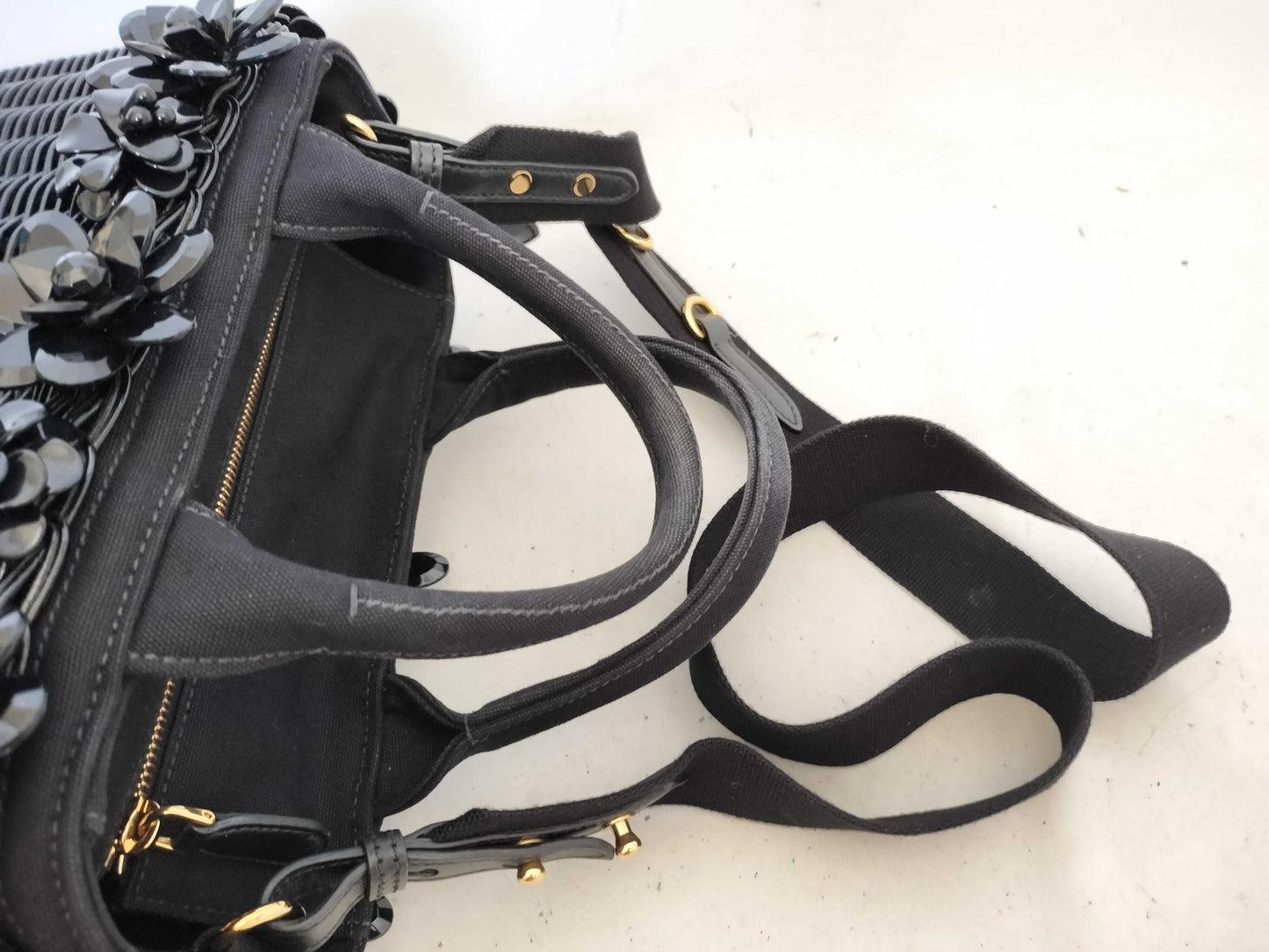 PRADA Wicker Flower 2-way Shoulder Bag/Handbag