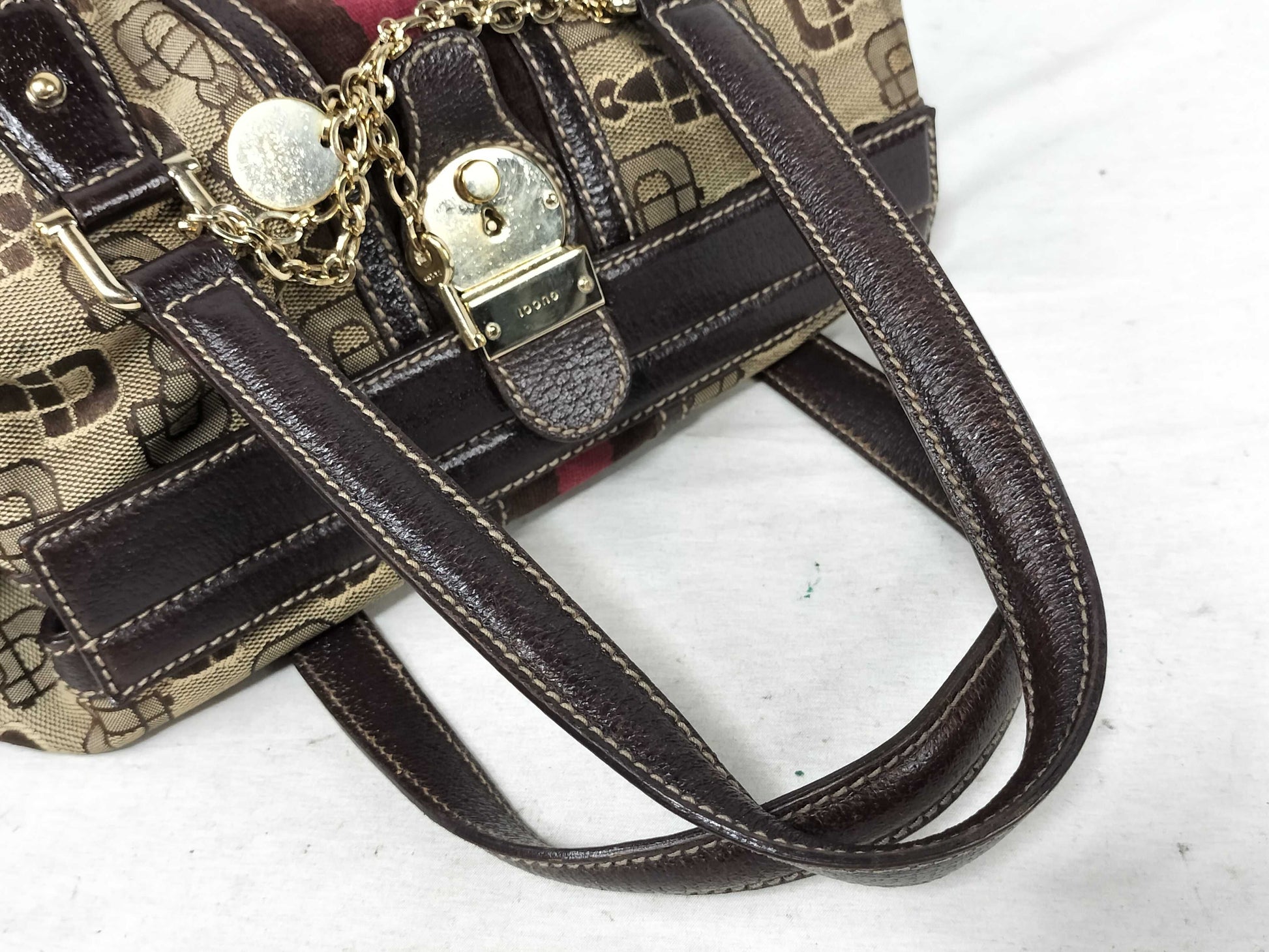 GUCCI Gucci Sherry Line Horsebit Doctor's Bag Handbag Handbag