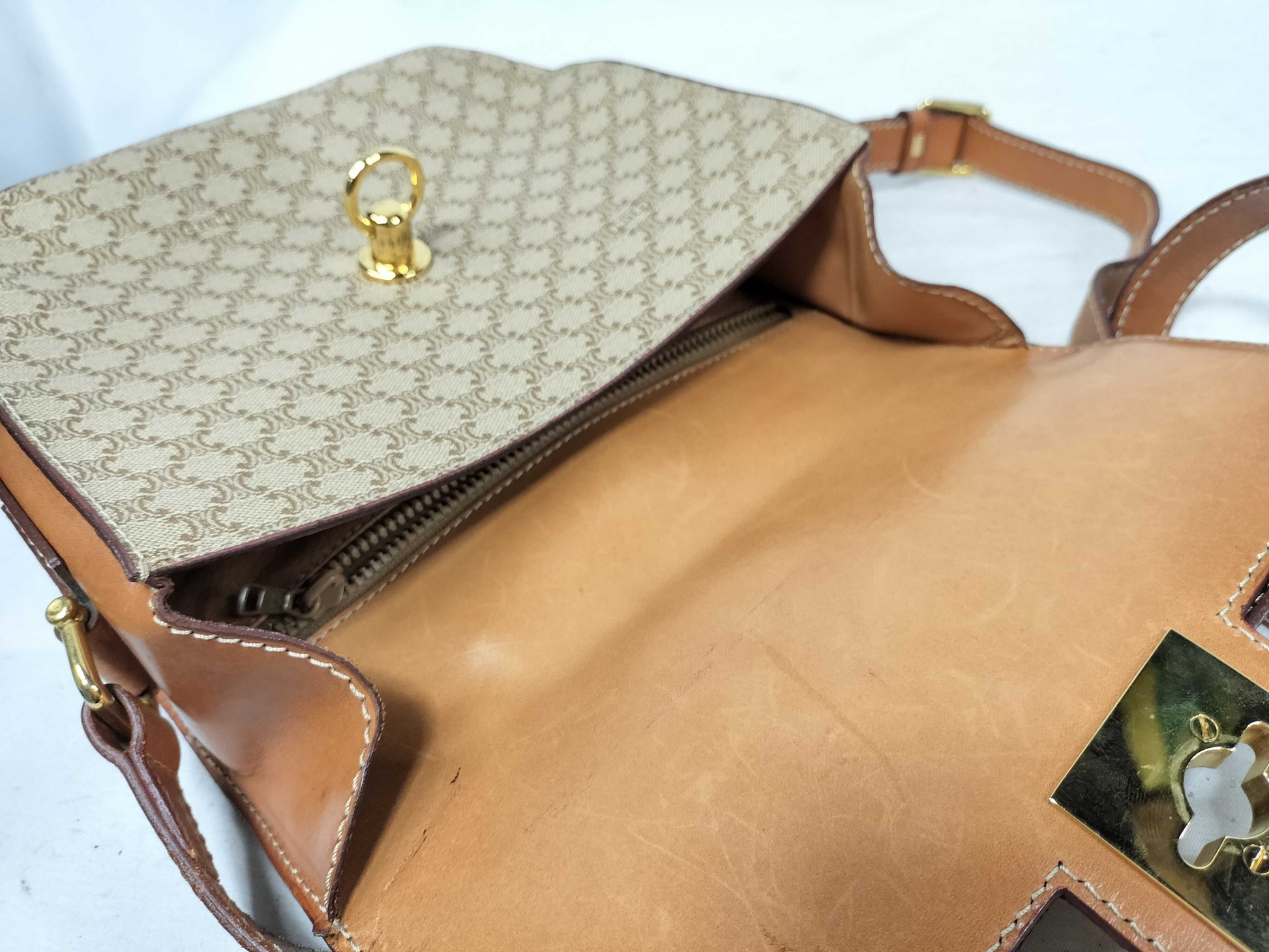 CELINE Macadam Gancini Shoulder Bag