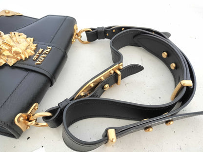 PRADA Cahier Tiger Head Shoulder Bag