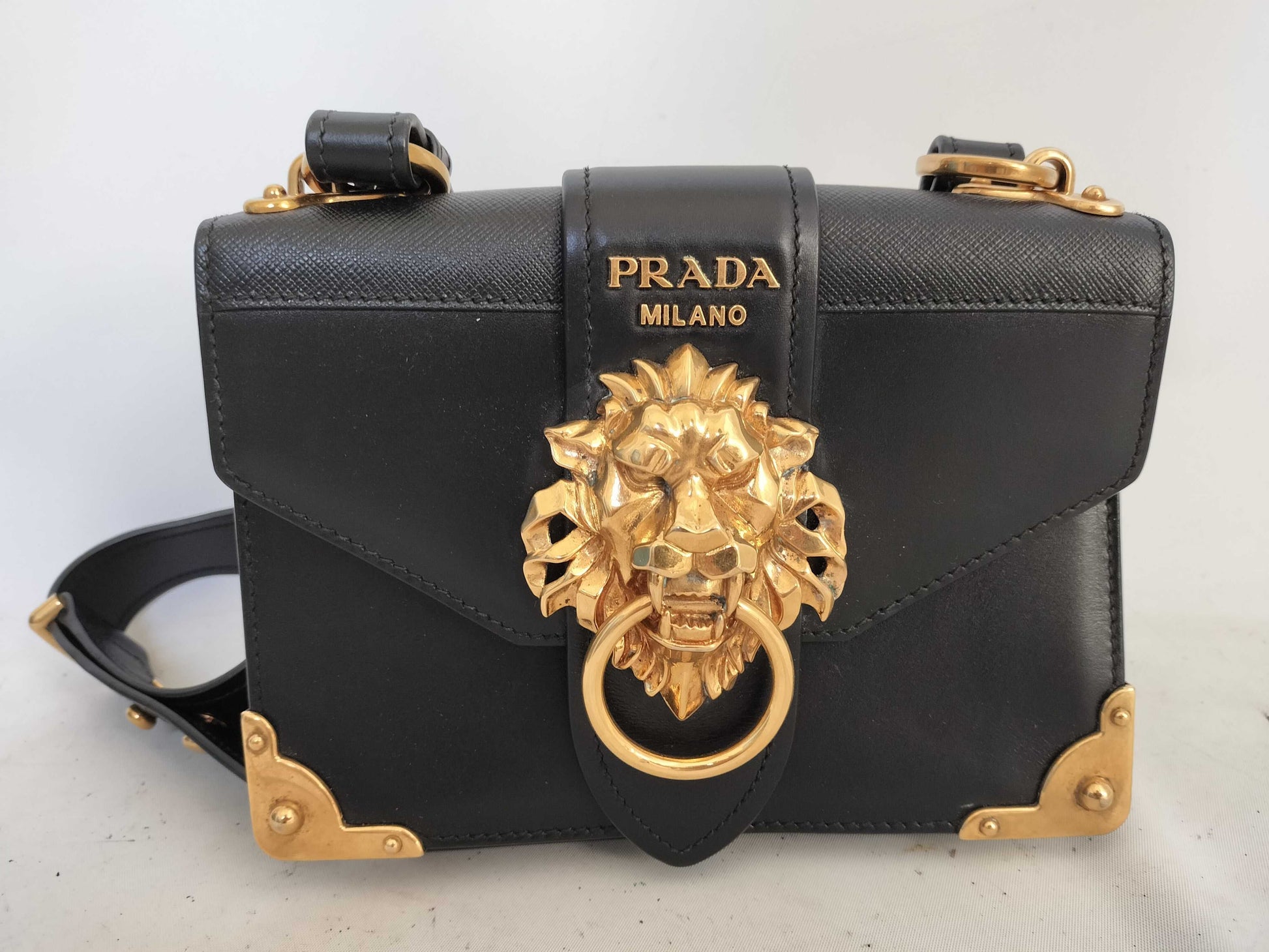PRADA Cahier Tiger Head Shoulder Bag