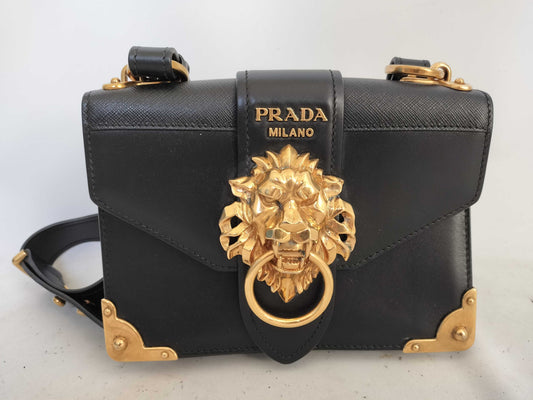 PRADA Cahier Tiger Head Shoulder Bag