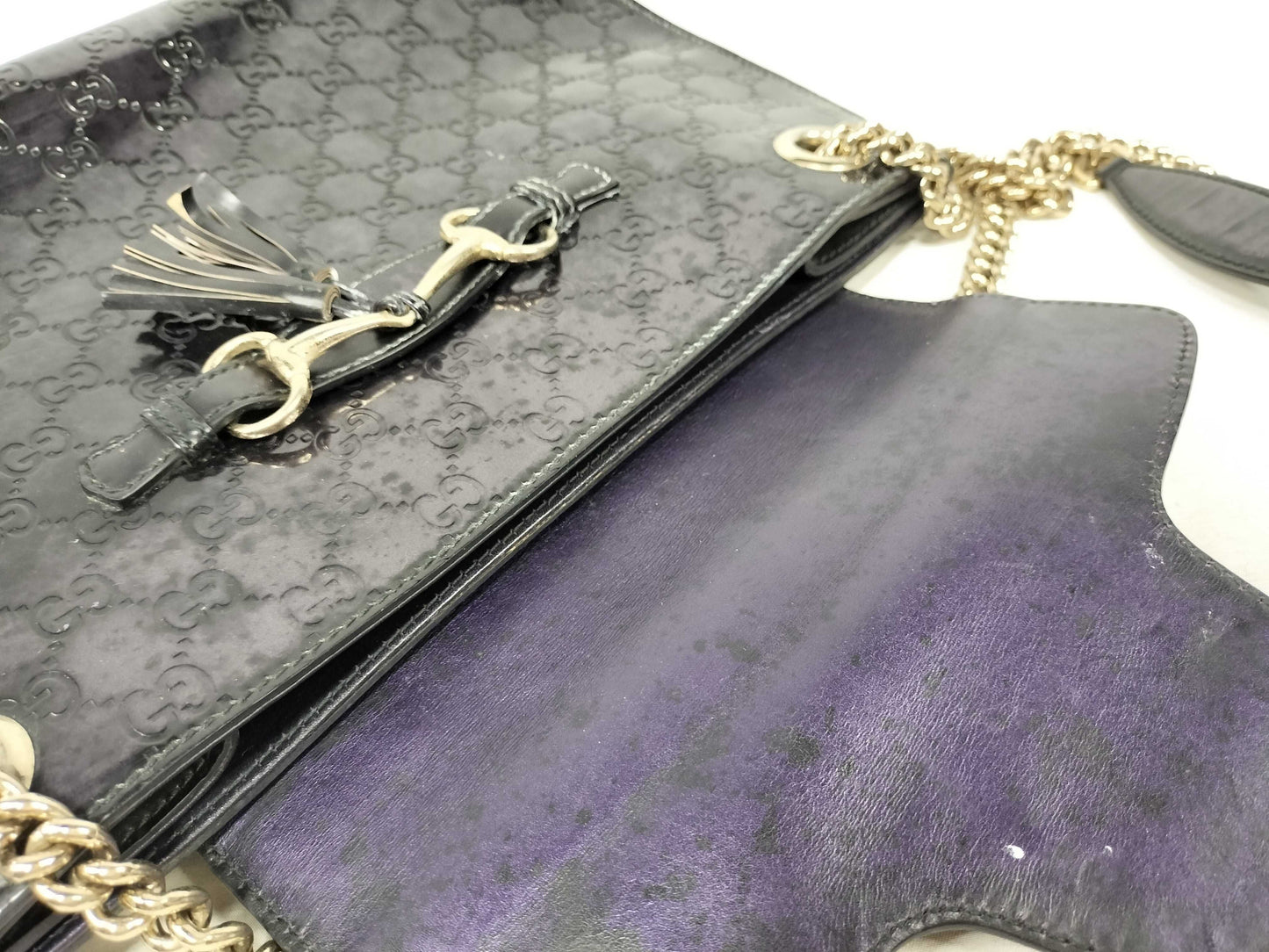 GUCCI Guccissima Amy Chain Shoulder Bag Shoulder Bag