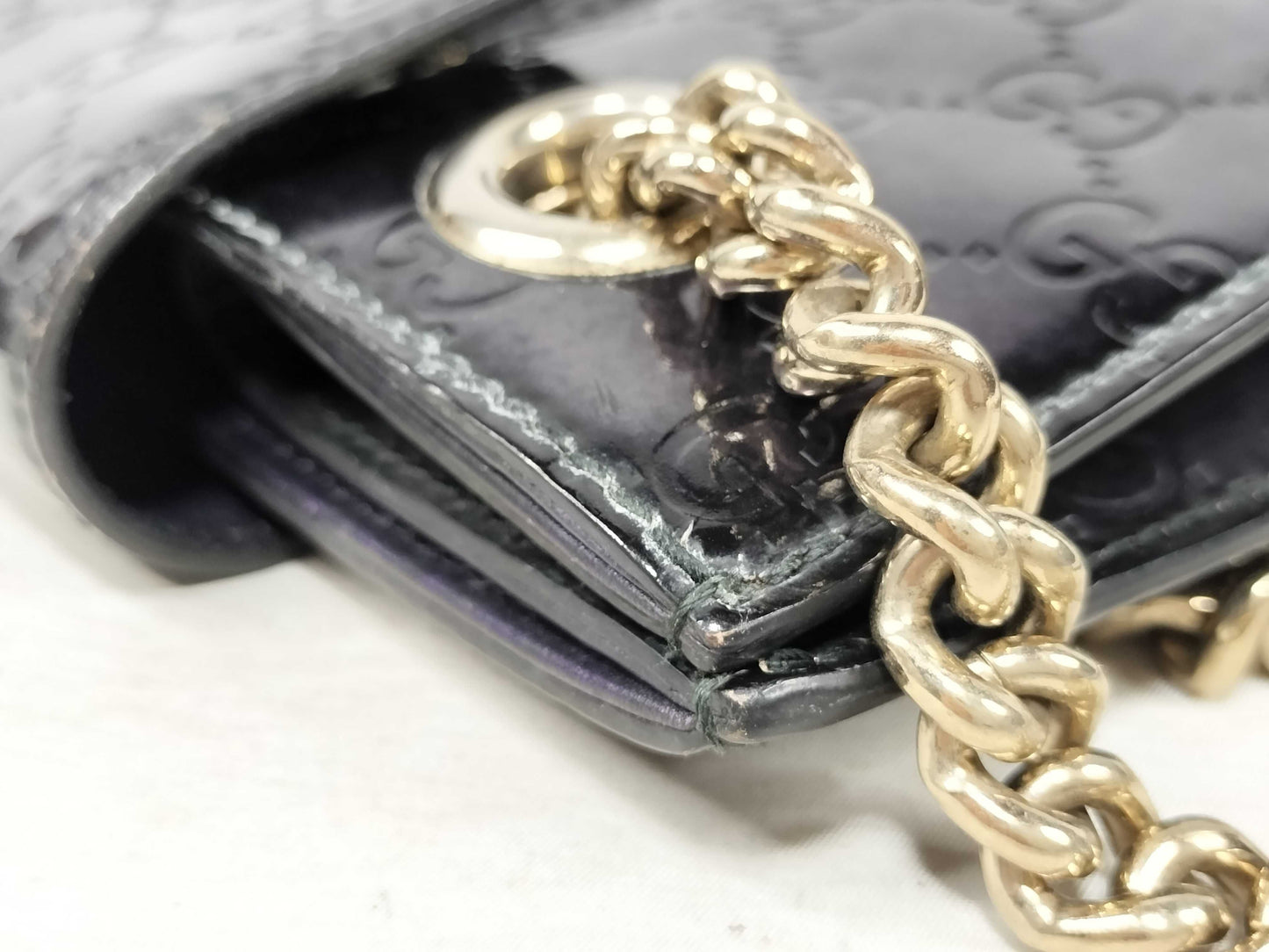 GUCCI Guccissima Amy Chain Shoulder Bag Shoulder Bag