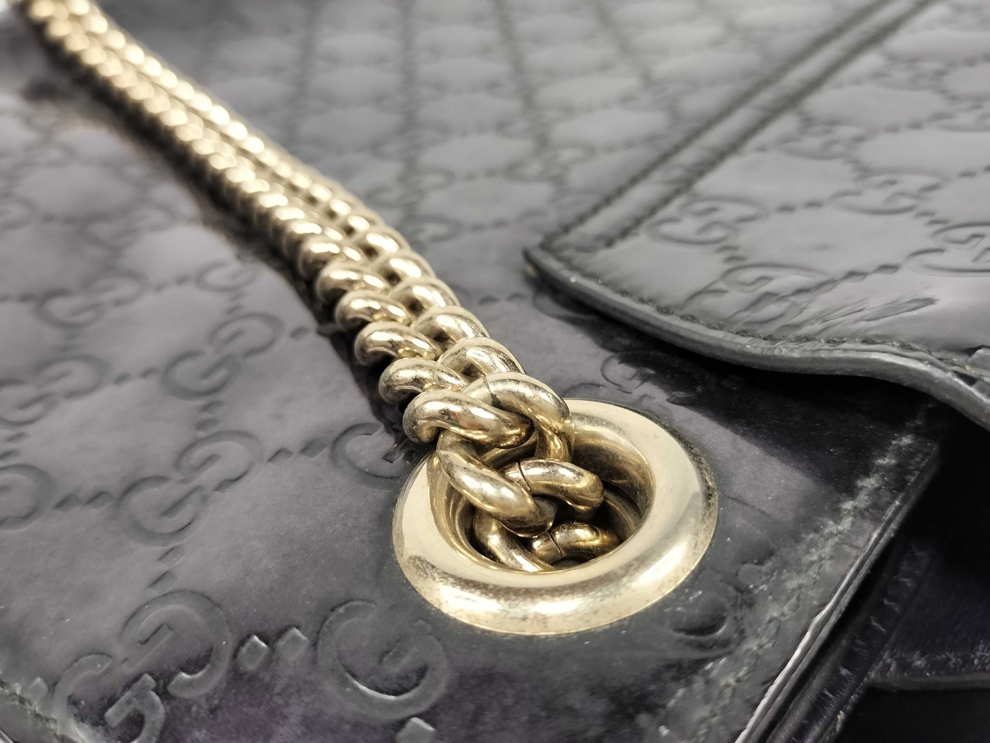 GUCCI Guccissima Amy Chain Shoulder Bag Shoulder Bag