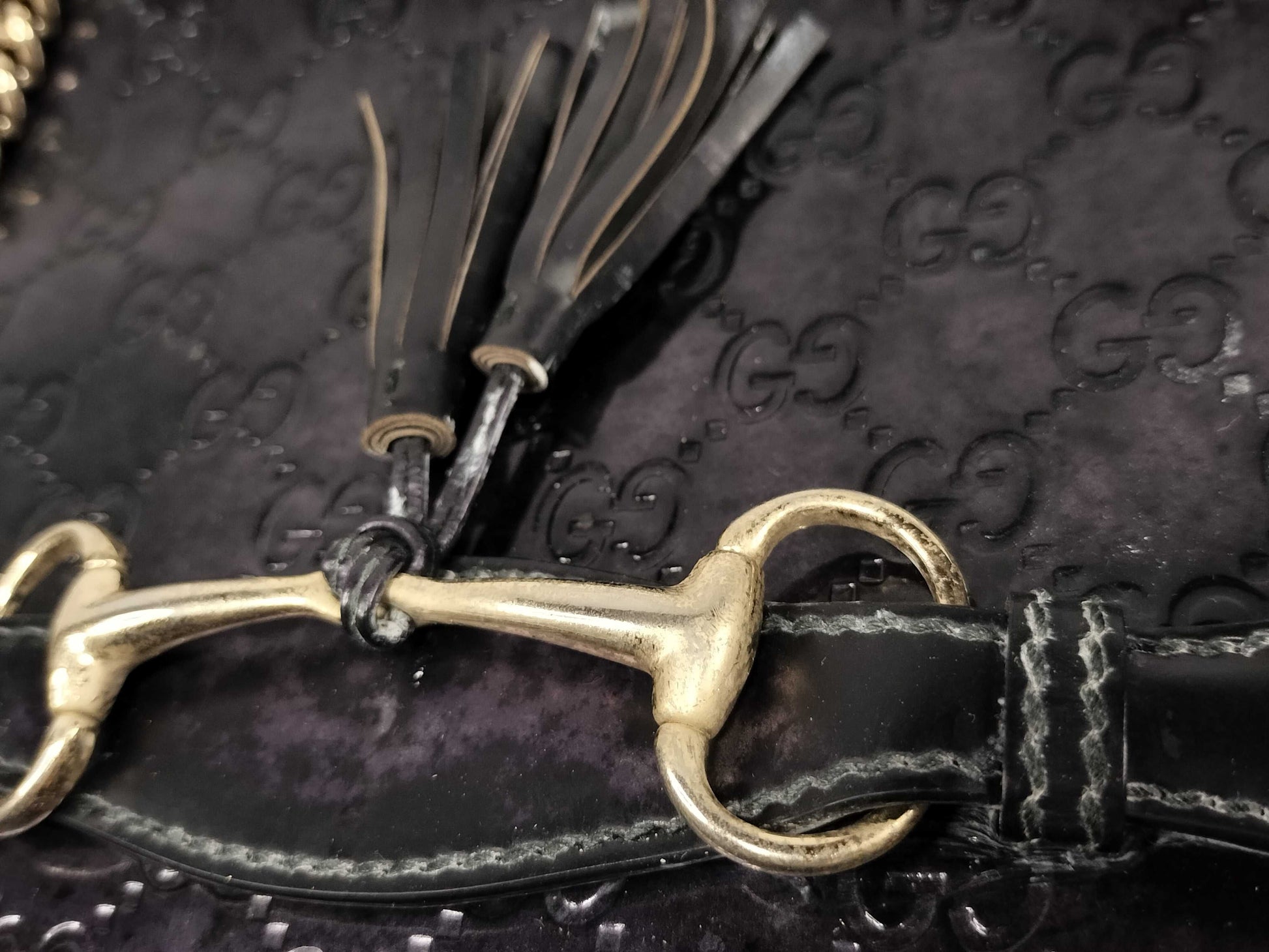 GUCCI Guccissima Amy Chain Shoulder Bag Shoulder Bag