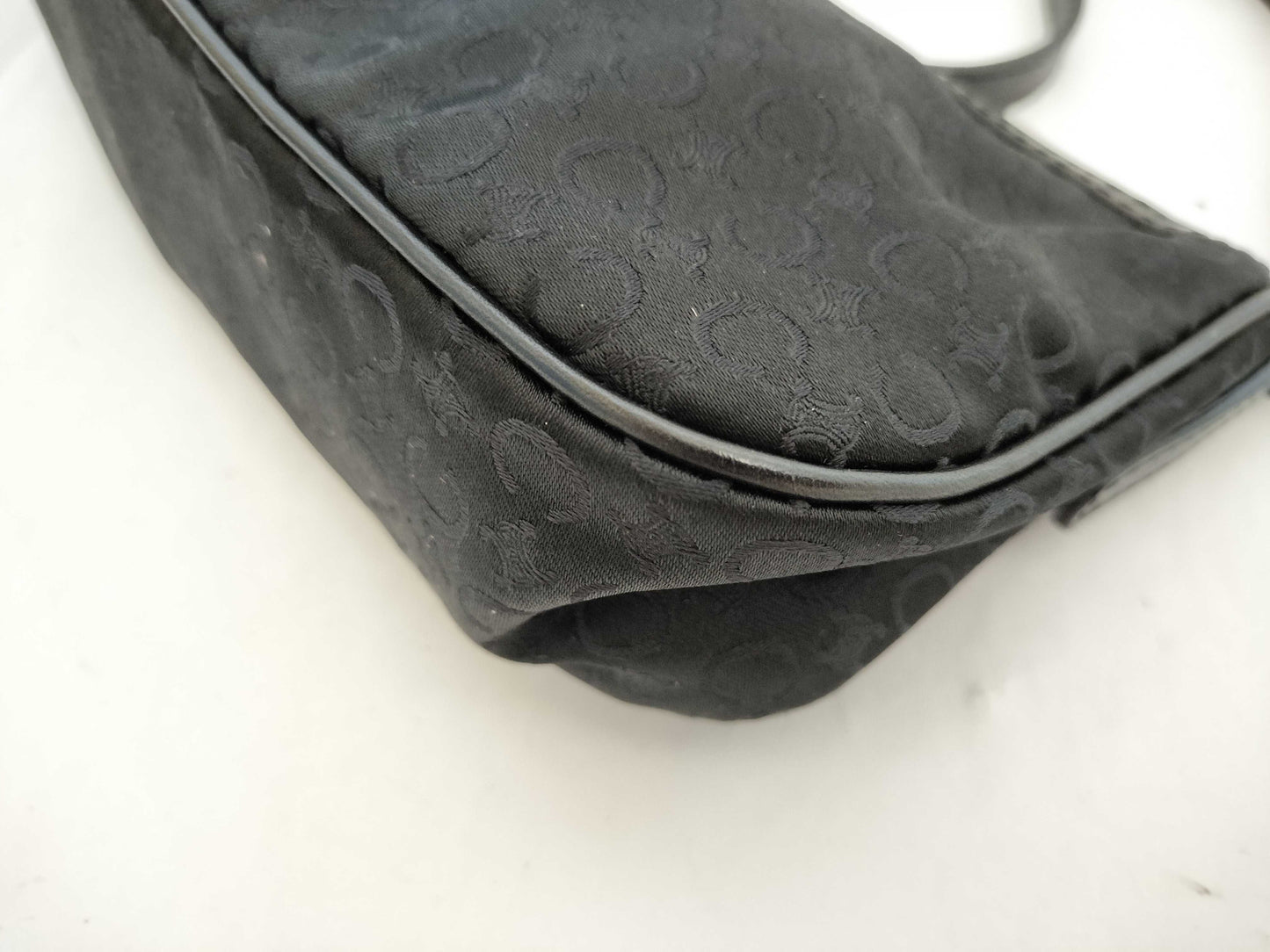 CELINE C Macadam Satin Accessory Pouch Shoulder Bag
