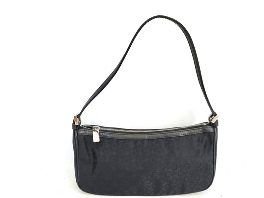 CELINE C Macadam Satin Accessory Pouch Shoulder Bag