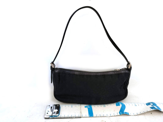 CELINE C Macadam Satin Accessory Pouch Shoulder Bag