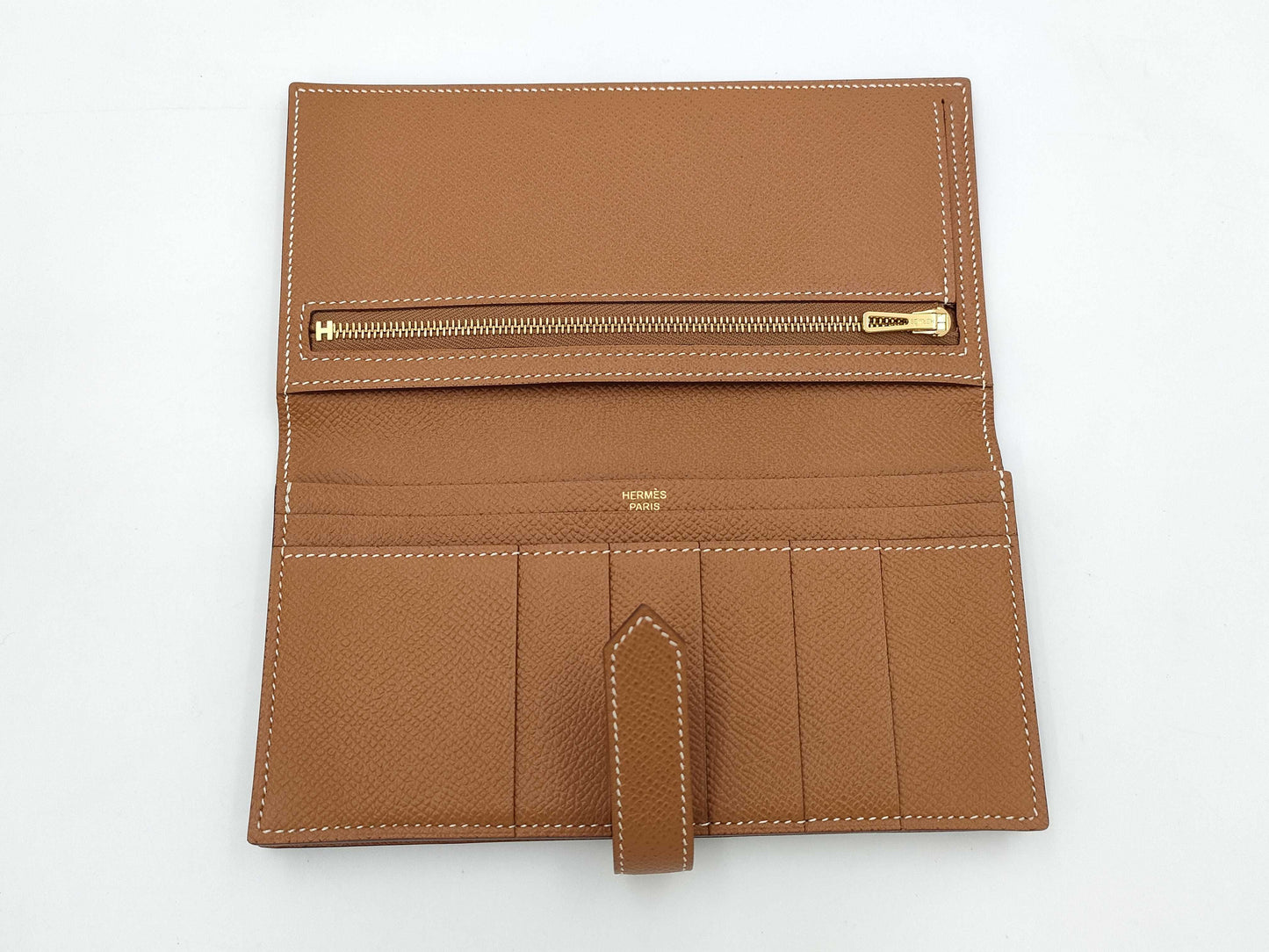 HERMES Bearn Bifold Long Wallet YPN006SU Engraved Y Wallet