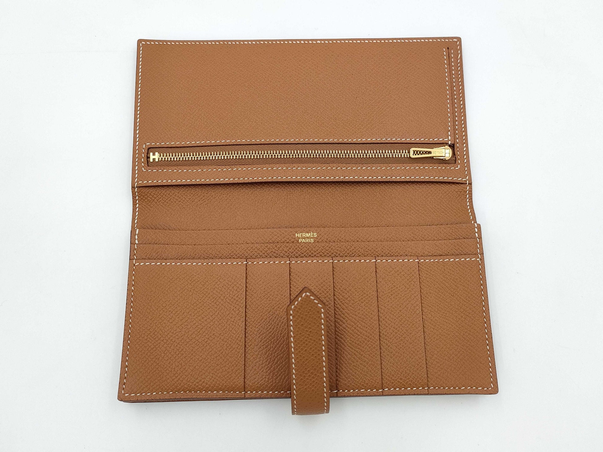 HERMES Bearn Bifold Long Wallet YPN006SU Engraved Y Wallet
