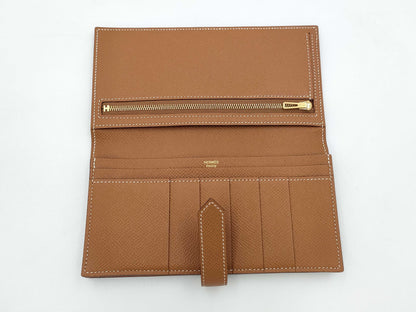 HERMES Bearn Bifold Long Wallet YPN006SU Engraved Y Wallet