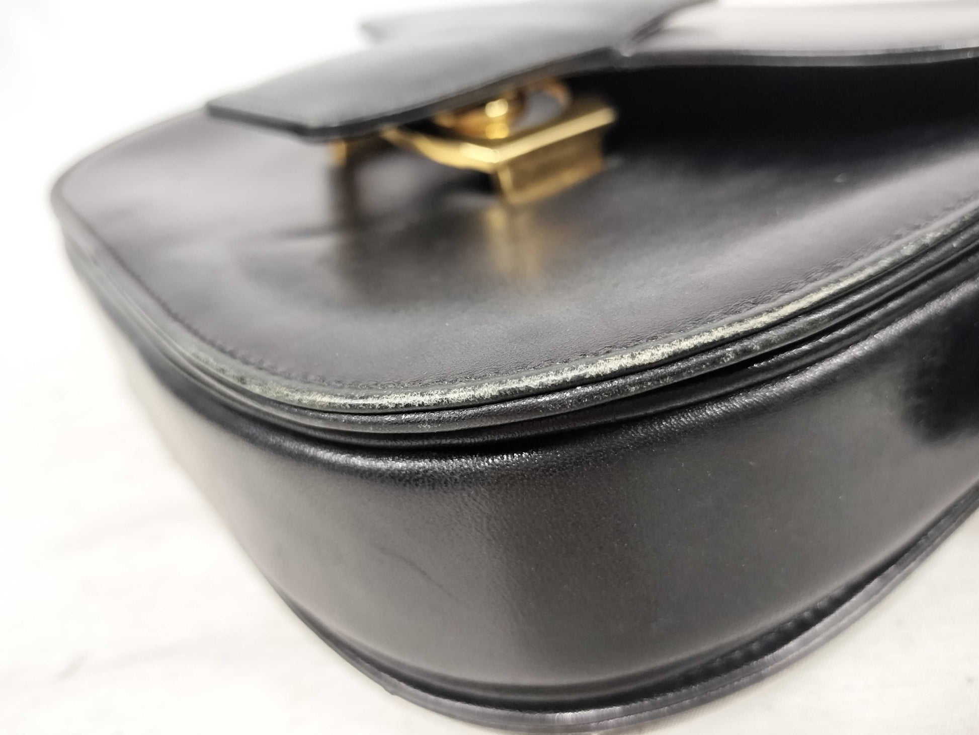 CELINE Carriage Hardware Shoulder Bag Box Calf Shoulder Bag
