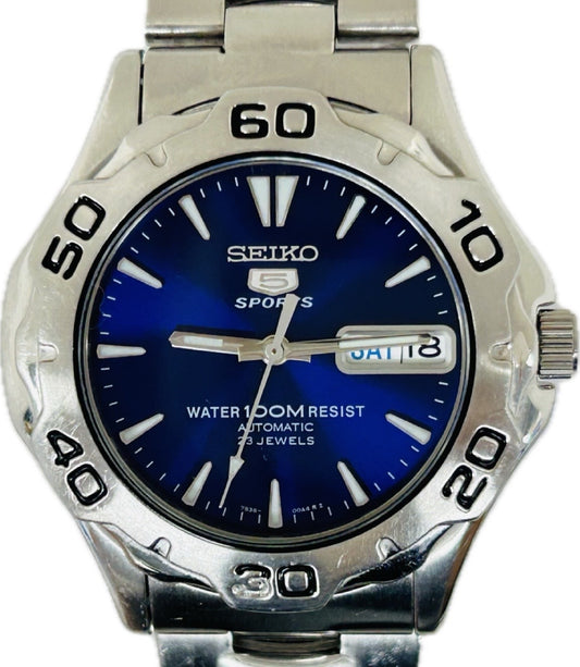 SEIKO 5 Sports 7S36-00A0 432156 Blue Dial Automatic Men's Watch 
