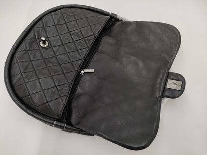 CHANEL Hula Hoop Matelasse Lambskin Handbag, Black, Card & Seal, No. 18