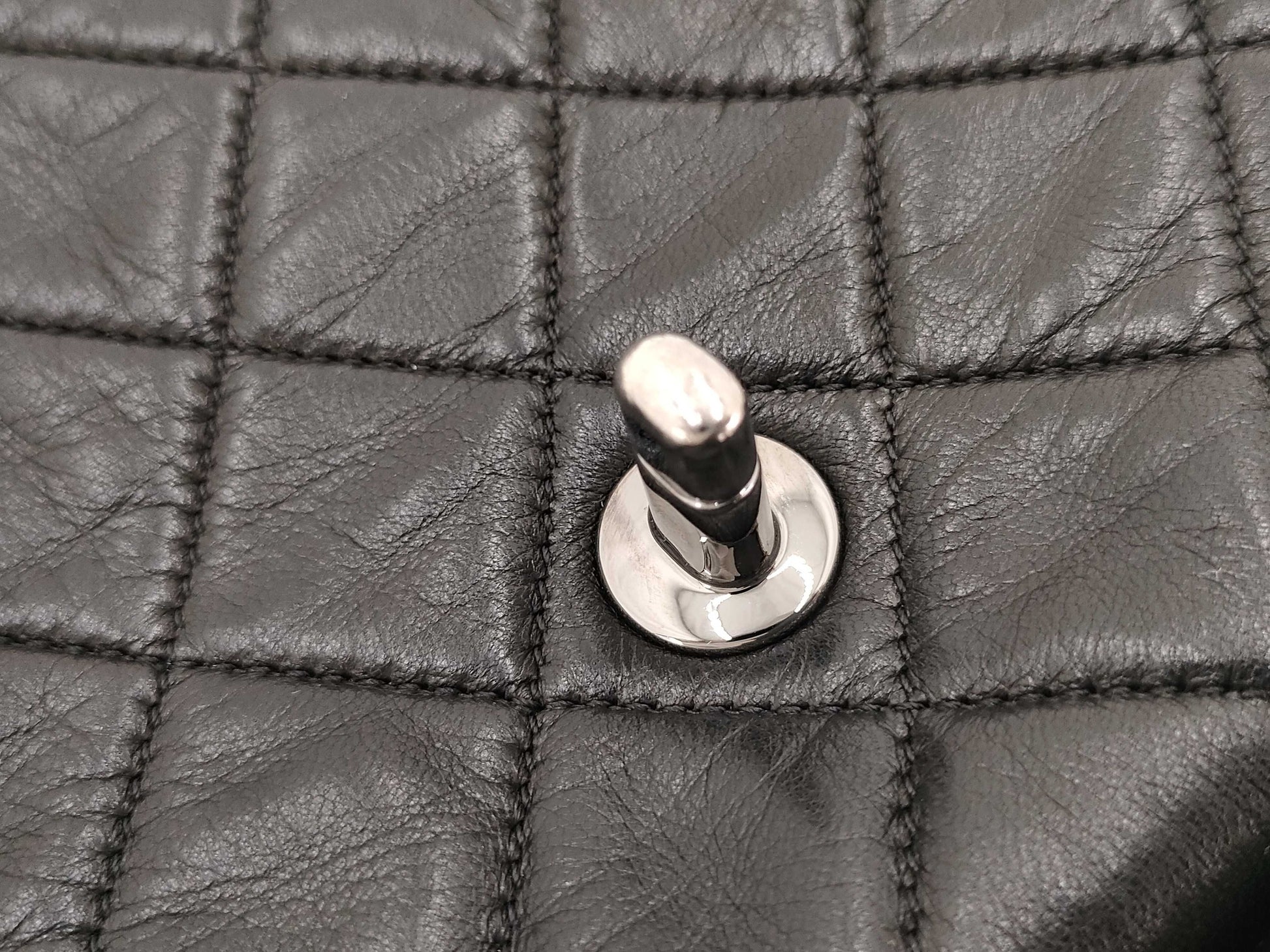 CHANEL Hula Hoop Matelasse Lambskin Handbag, Black, Card & Seal, No. 18