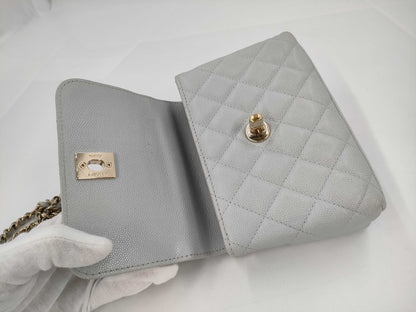 CHANEL Extra Mini Caviar Leather Coco Handle 18" Gold Hardware Chain 2-Way Chain Shoulder Bag Random Number AP4244 Handbag